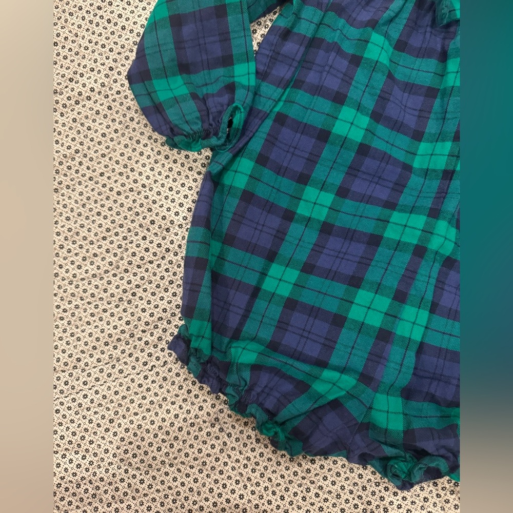 BABY PLAID RUFFLE ROMPER - Picture 6 of 11